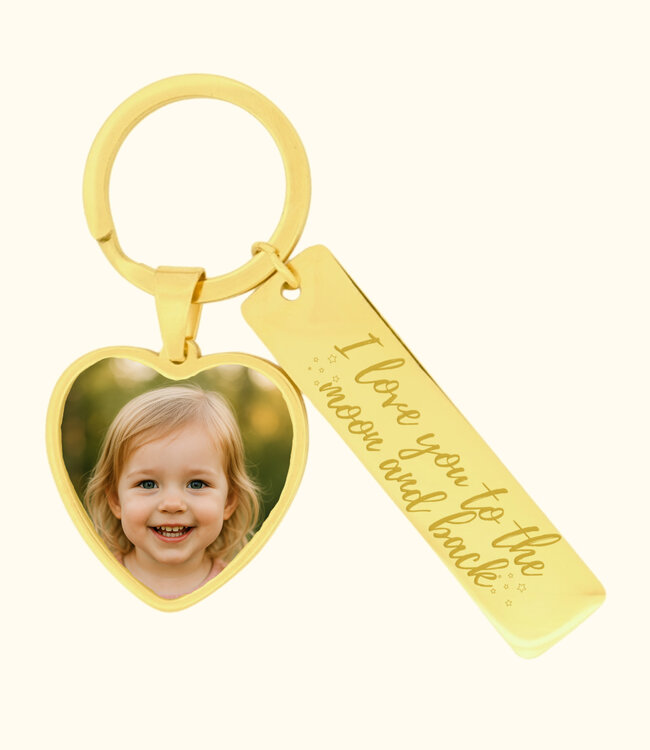 I Love You To The Moon and Back Sleutelhanger draag de liefde overal met je mee