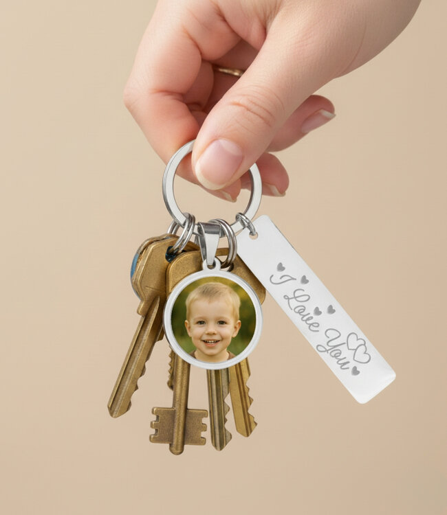 I Love You Sleutelhanger draag de liefde altijd bij je