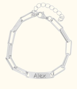 Briansa Naam Armband Met Paperclip Schakel