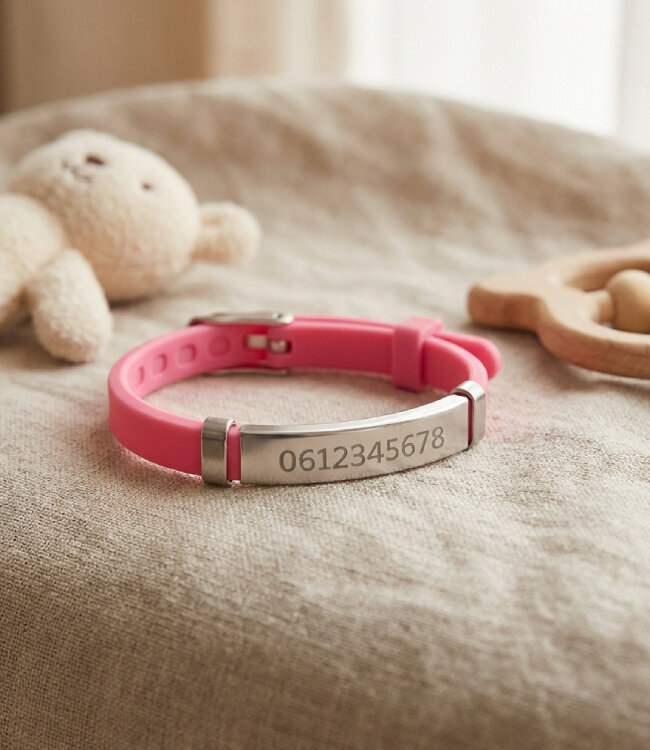 Armbandje Met Telefoonnummer Gegraveerd