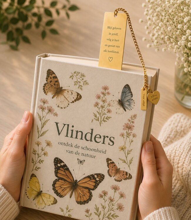 Boekenlegger Vlinder - Met Eigen Tekst Gegraveerd