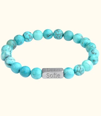 Briansa Turquoise Howliet namen armband