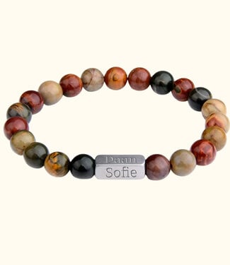 Briansa Picasso Jaspis namen armband