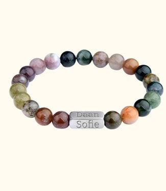 Briansa India Agaat namen armband