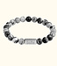 Kralen Armband Met Namen Zwarte Howliet  - Voor Dames En Mannen