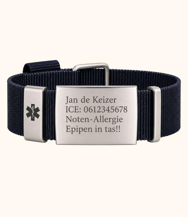 Verstelbare Armband met Medische Gegevens