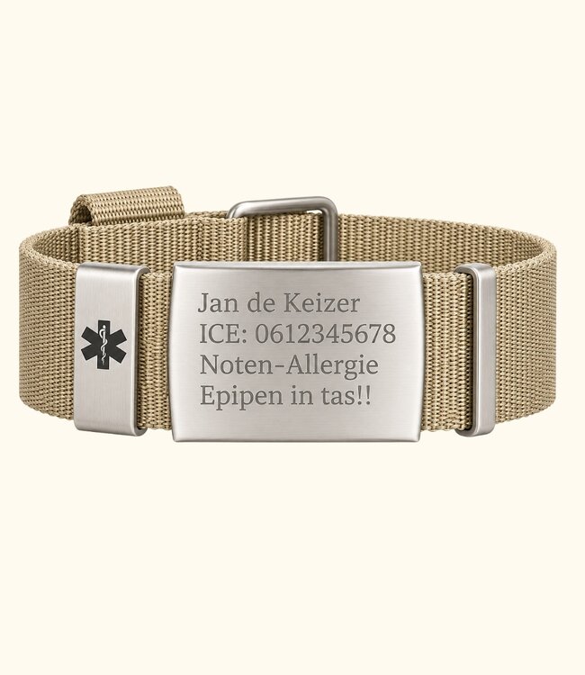 Verstelbare Armband met Medische Gegevens