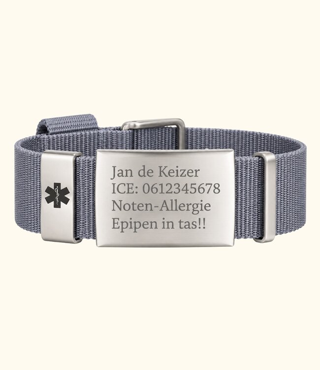 Verstelbare Armband met Medische Gegevens