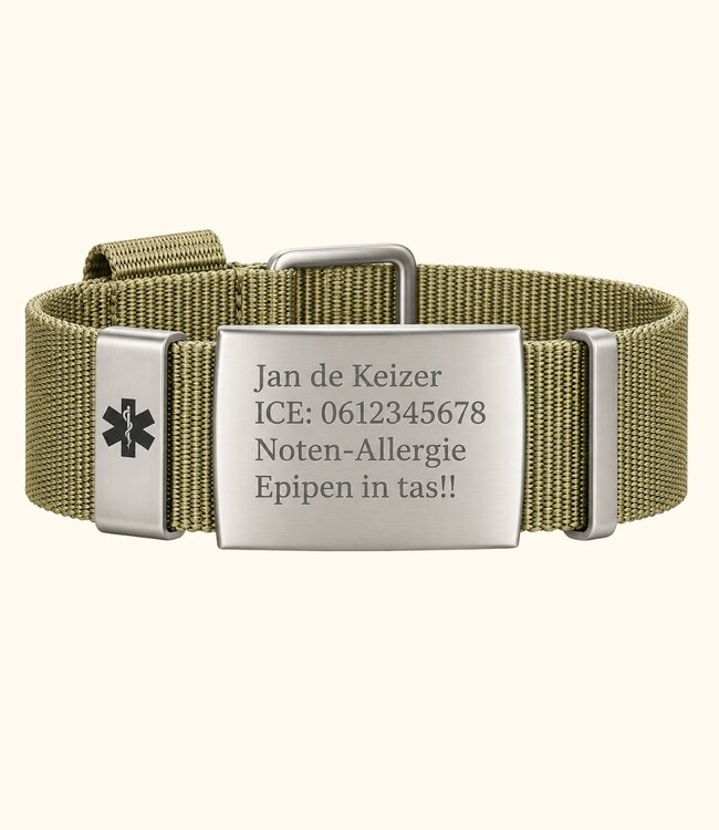 Verstelbare Armband met Medische Gegevens