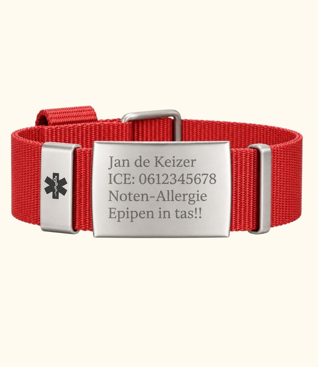 Verstelbare Armband met Medische Gegevens