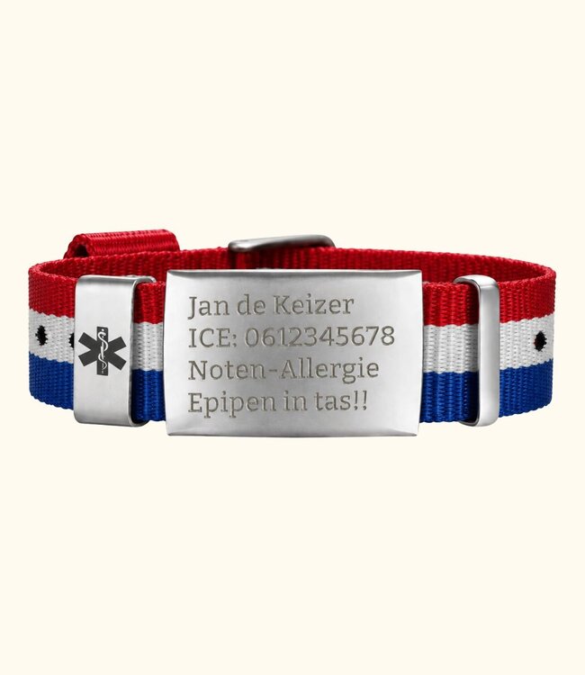 Verstelbare Armband met Medische Gegevens