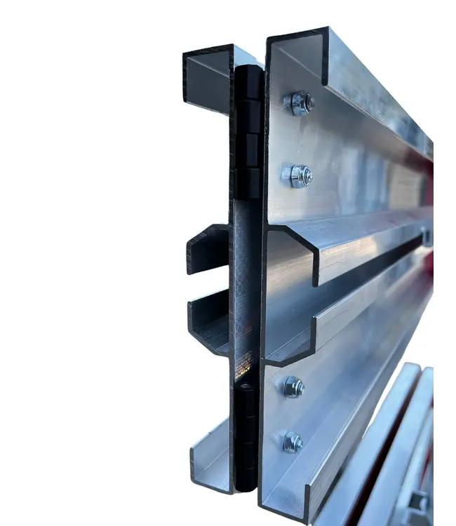 Ri-Traffic Barrera plegable de aluminio de 150 cm con señalización reflectante a una cara