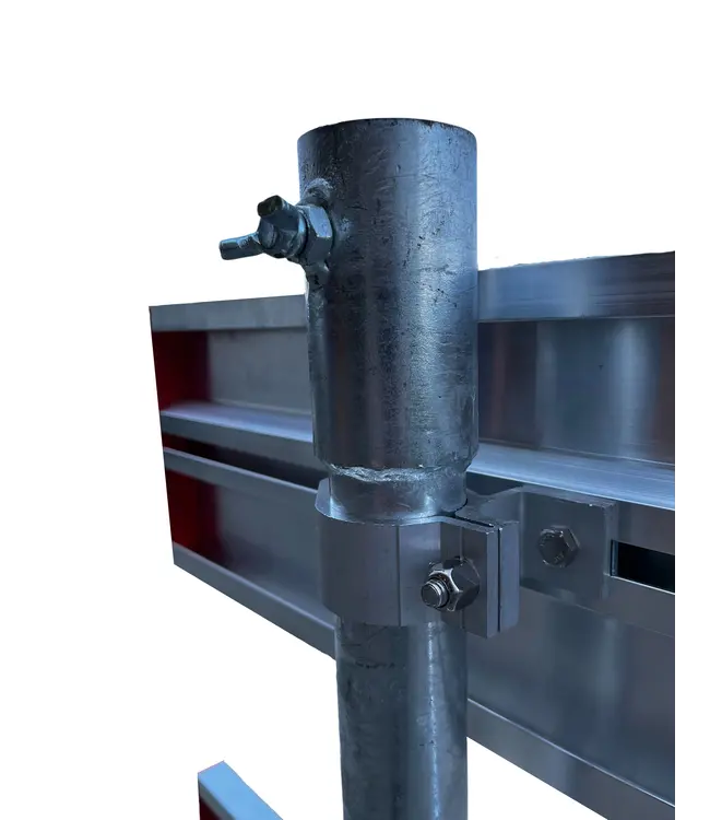 Ri-Traffic Barrera plegable de aluminio de 150 cm con señalización reflectante a una cara