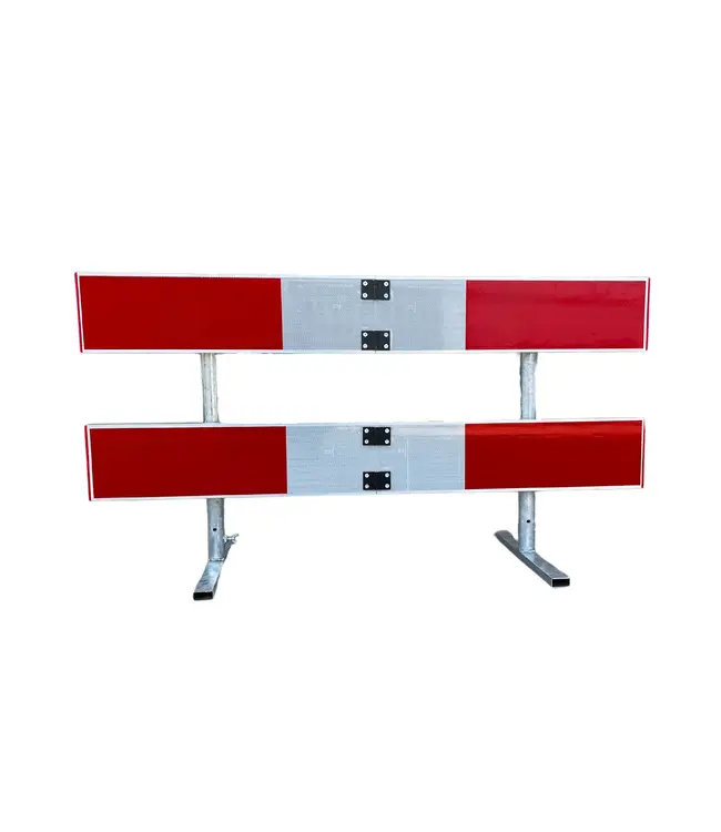 Ri-Traffic Absperrschranken Aluminium, faltbar 150 cm Breite einseitig