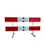 Ri-Traffic Barrera plegable de aluminio de 150 cm con señalización reflectante a una cara