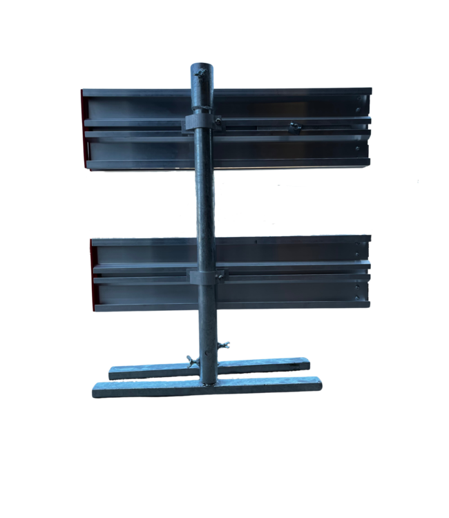 Ri-Traffic Barrera plegable de aluminio de 150 cm con señalización reflectante a doble cara
