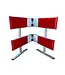 Ri-Traffic Barrera plegable de aluminio de 150 cm con señalización reflectante a doble cara
