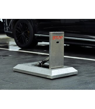 Ri-Traffic Bolardo abatible extrarresistente de acero inoxidable