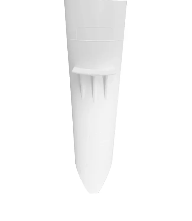 Ri-Traffic Poste flexible de balizamiento blanco con reflectores rojo/blanco
