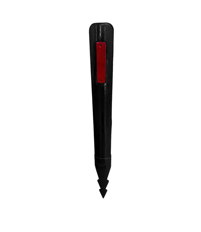 Ri-Traffic Delineator post black with 2 reflectors