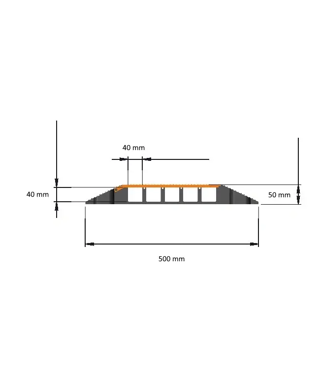 MAX Protector de cables MAX de 5 canales (5 × 35 × 35 mm)