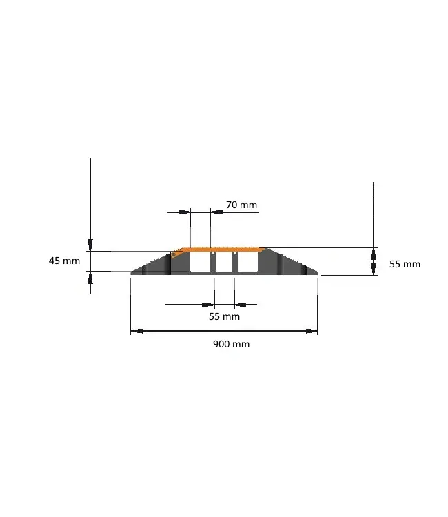 VBT Protege cable à 3 canaux (2x 70 x 45 mm en 1x 55 x 45 mm)