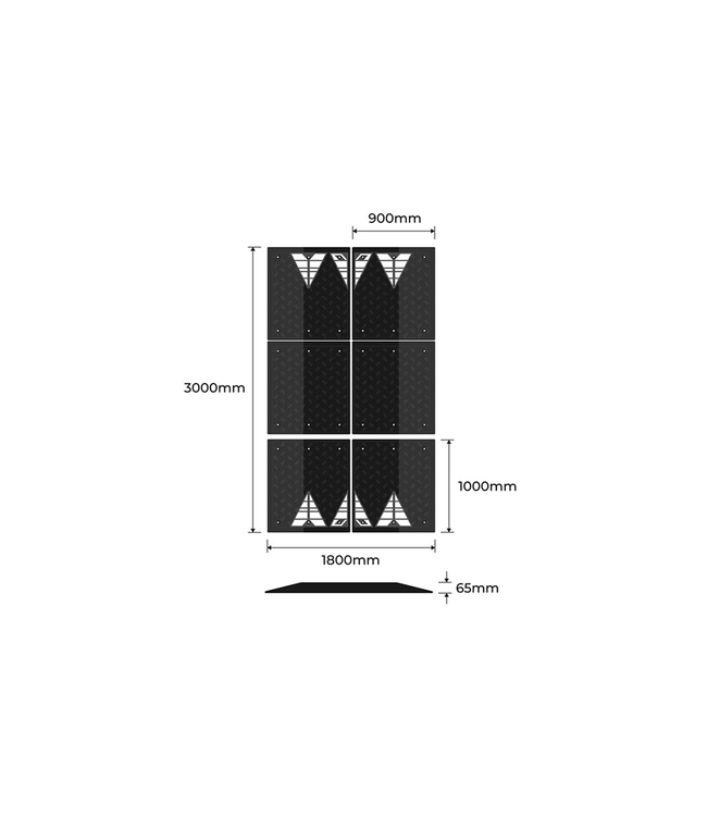 Ri-Traffic Coussin Berlinois rouge 3000 x 1800 mm
