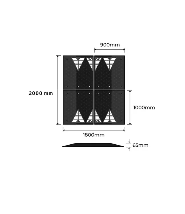 Ri-Traffic Coussin Berlinois rouge 2000 x 1800 mm