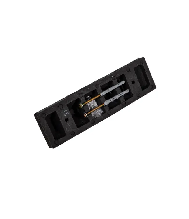 Ri-Traffic Separador de aparcamiento de caucho de 55 cm con reflectores blancos