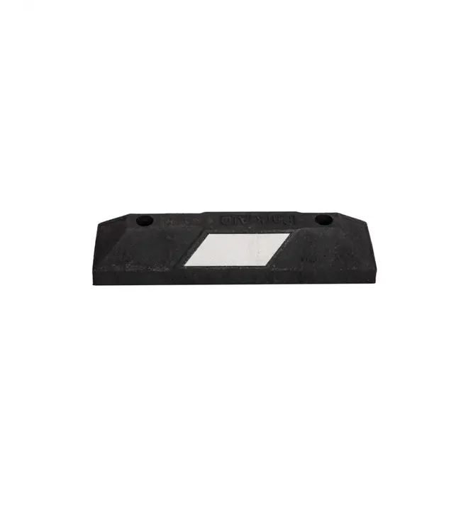Ri-Traffic Separador de aparcamiento de caucho de 55 cm con reflectores blancos