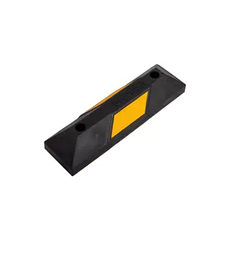 Ri-Traffic Separador de aparcamiento de caucho 55 cm con reflectores amarillos