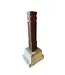 Ri-Traffic Removable diamond head bollard  BROWN