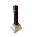 Ri-Traffic Removable diamanond head bollard BLACK