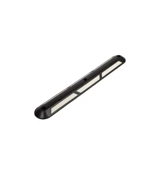 Ri-Traffic Separador de carril bici negro con reflectores blancos