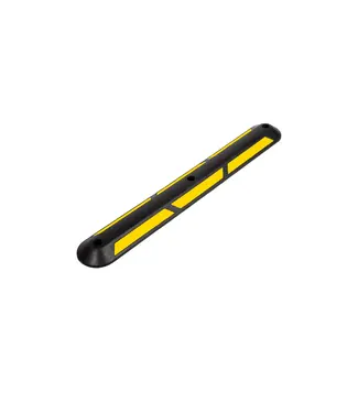 Ri-Traffic Separador de carril bici negro con reflector amarillo