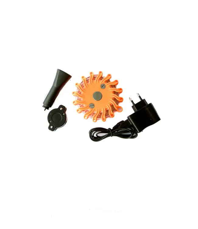 MEGAFLARE Orange LED flashing light + accessories