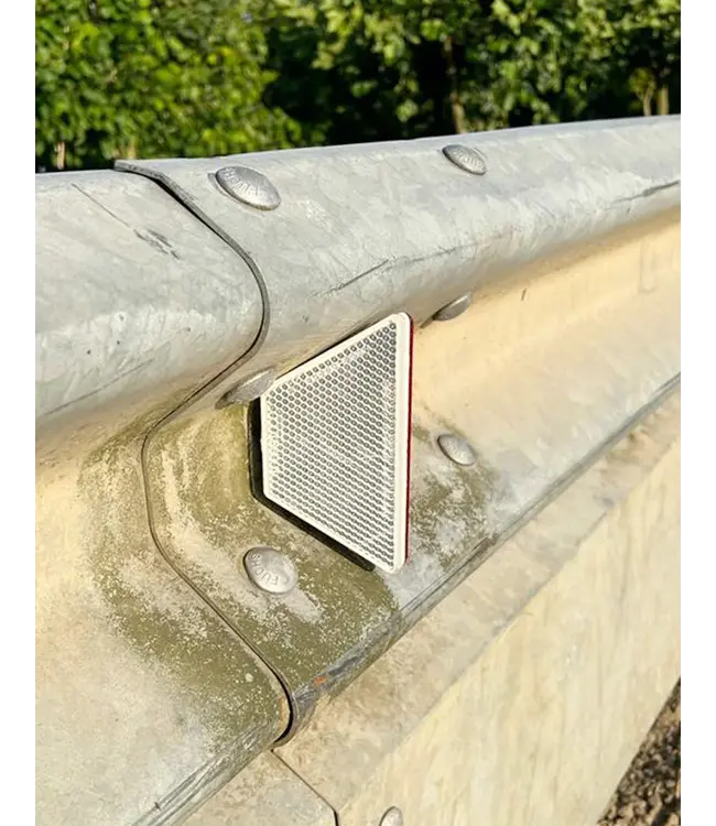Ri-Traffic Geleiderailreflector trapezium - Geel / Wit