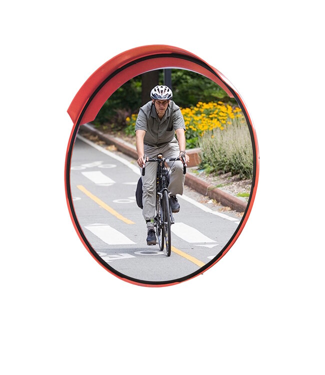 Ri-Traffic Traffic mirror BASIC - diameter 80 cm - orange - with sun visor