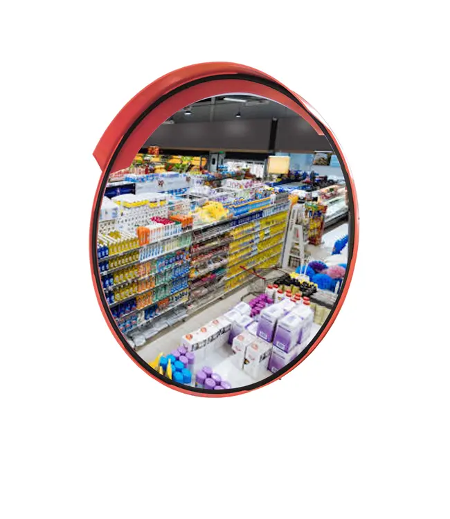 Ri-Traffic Traffic mirror BASIC - diameter 80 cm - orange - with sun visor