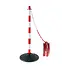 Ri-Traffic Kettingpaal met massieve voet - rood / wit
