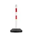 Ri-Traffic Poste metálico para cadena rojo/blanco con base de 15 kg