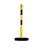 Ri-Traffic Poste metálico para cadena amarillo/negro con base de 7 kg