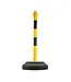 Ri-Traffic Poste metálico para cadena amarillo/negro con base de 15 kg