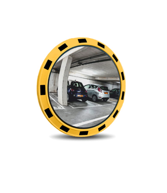 Ri-Traffic Miroir de sécurité rond - jaune / noir - diamètre 100 cm