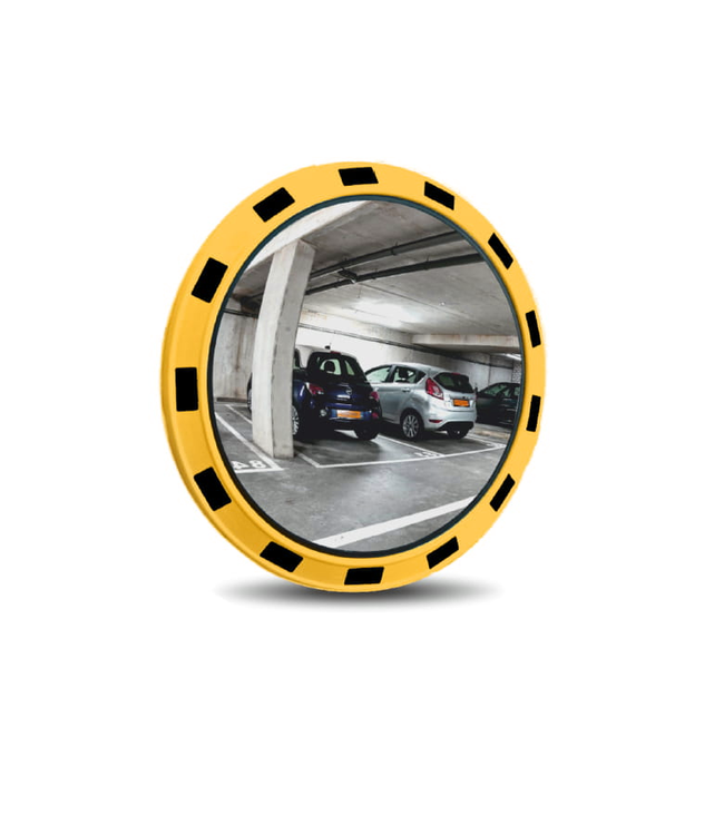 Ri-Traffic Miroir de sécurité rond - jaune / noir - diamètre 100 cm