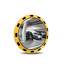 Ri-Traffic Miroir de sécurité rond - jaune / noir - diamètre 100 cm