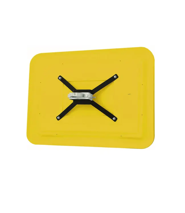 Ri-Traffic Espejo de tráfico rectangular amarillo/negro de 80 × 60 cm para una mayor seguridad y visibilidad