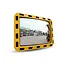 Ri-Traffic Miroir de sécurité rectangulaire, noir / jaune, 80 x 60 cm