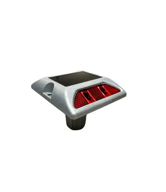 Ri-Traffic LED Plot routier solaire - Rouge / Blanc