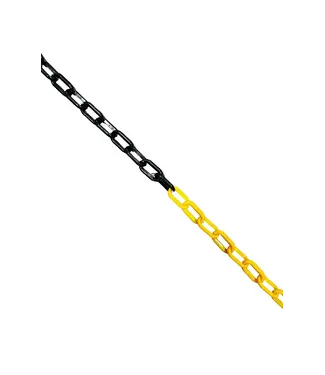 Ri-Traffic Kunststoff-Sperrkette gelb/schwarz - 6 mm